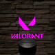 Valorant logo 7 színű 3D led lámpa