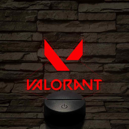Valorant logo 7 színű 3D led lámpa