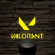 Valorant logo 7 színű 3D led lámpa