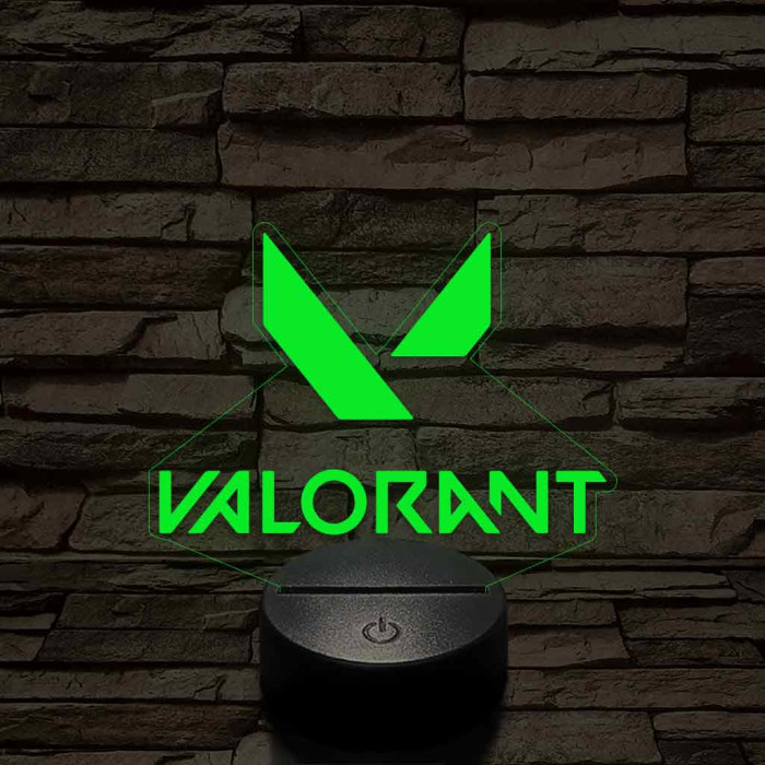 Valorant logo 7 színű 3D led lámpa