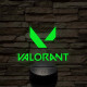 Valorant logo 7 színű 3D led lámpa