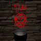 DOOM level up 7 színű 3D led lámpa