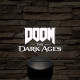 DOOM the Dark Ages logo 7 színű 3D led lámpa