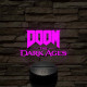 DOOM the Dark Ages logo 7 színű 3D led lámpa