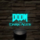 DOOM the Dark Ages logo 7 színű 3D led lámpa
