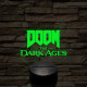 DOOM the Dark Ages logo 7 színű 3D led lámpa