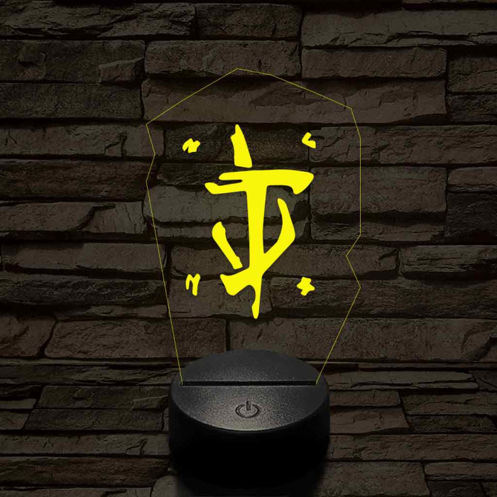 DOOM jel stone 7 színű 3D led lámpa