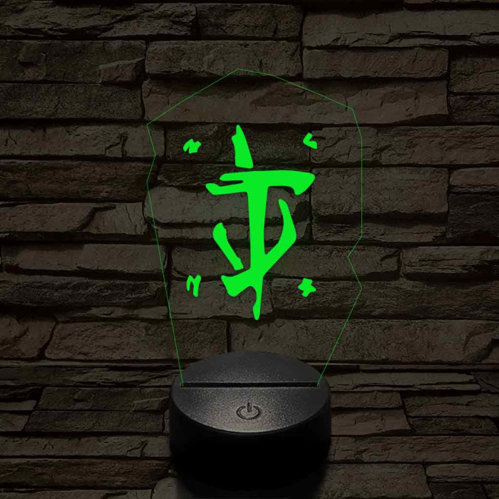 DOOM jel stone 7 színű 3D led lámpa