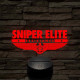 Sniper Elite logo 7 színű 3D led lámpa