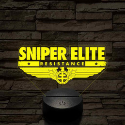 Sniper Elite logo 7 színű 3D led lámpa