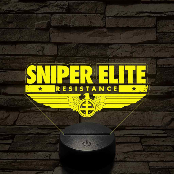 Sniper Elite logo 7 színű 3D led lámpa