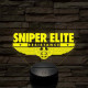 Sniper Elite logo 7 színű 3D led lámpa