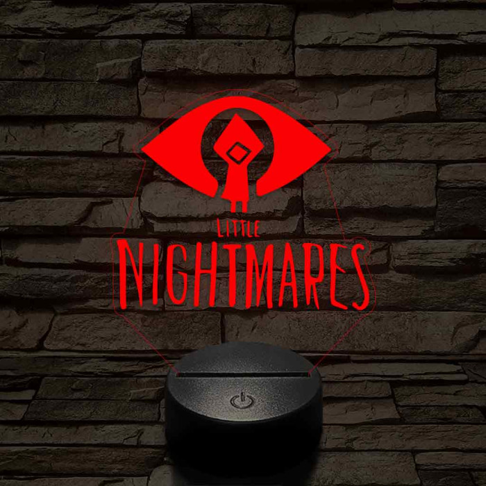 Little Nightmares logo 7 színű 3D led lámpa