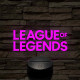 League of Legends logo 7 színű 3D led lámpa