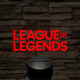 League of Legends logo 7 színű 3D led lámpa