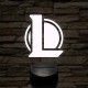 League of Legends LOL 7 színű 3D led lámpa