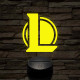 League of Legends LOL 7 színű 3D led lámpa