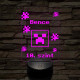 Minecraft Creeper - egyedi névbeírós 3D illúzió led lámpa