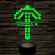 Minecraft pickaxe 7 színű 3D led lámpa