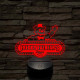 FNAF pizzéria logo 7 színű 3D led lámpa