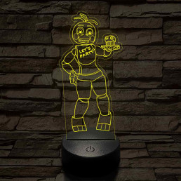 FNAF Chica 7 színű 3D led lámpa