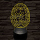 Hímes tojás 7 színű 3D led lámpa