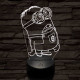 Meglepődött minion 7 színű 3D led lámpa