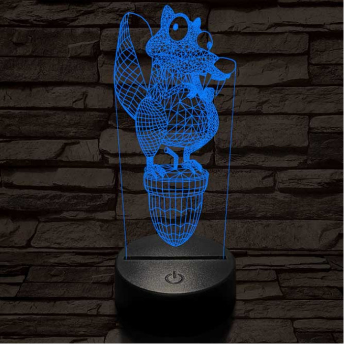 Jégkorszak motkány 7 színű 3D led lámpa