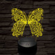 Szép, motívumos, pillangós  7 színű 3D led lámpa