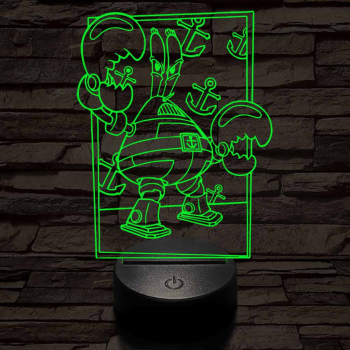 Rák-úr színű 3D led lámpa