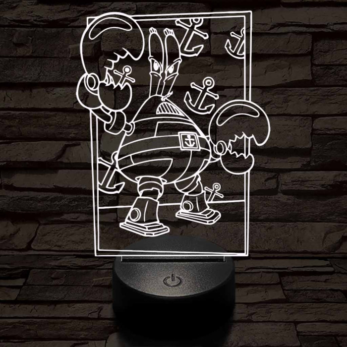 Rák-úr színű 3D led lámpa