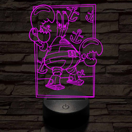 Rák-úr színű 3D led lámpa