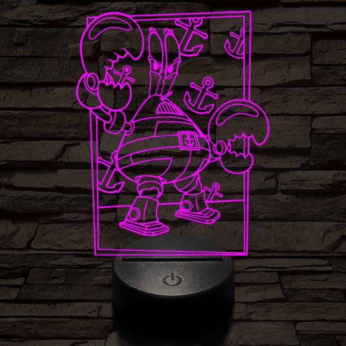 Rák-úr színű 3D led lámpa