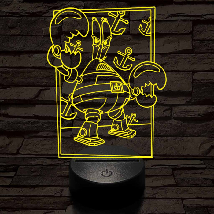 Rák-úr színű 3D led lámpa