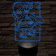 Rák-úr színű 3D led lámpa