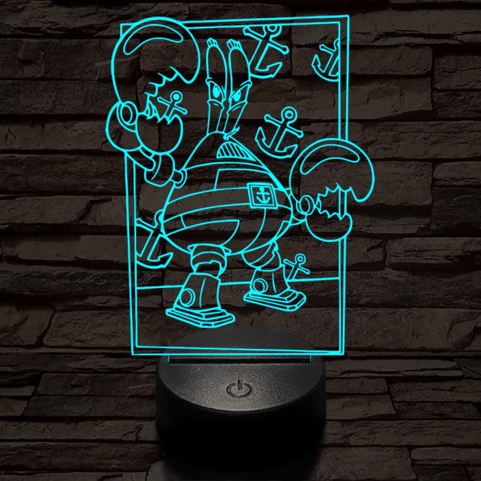 Rák-úr színű 3D led lámpa