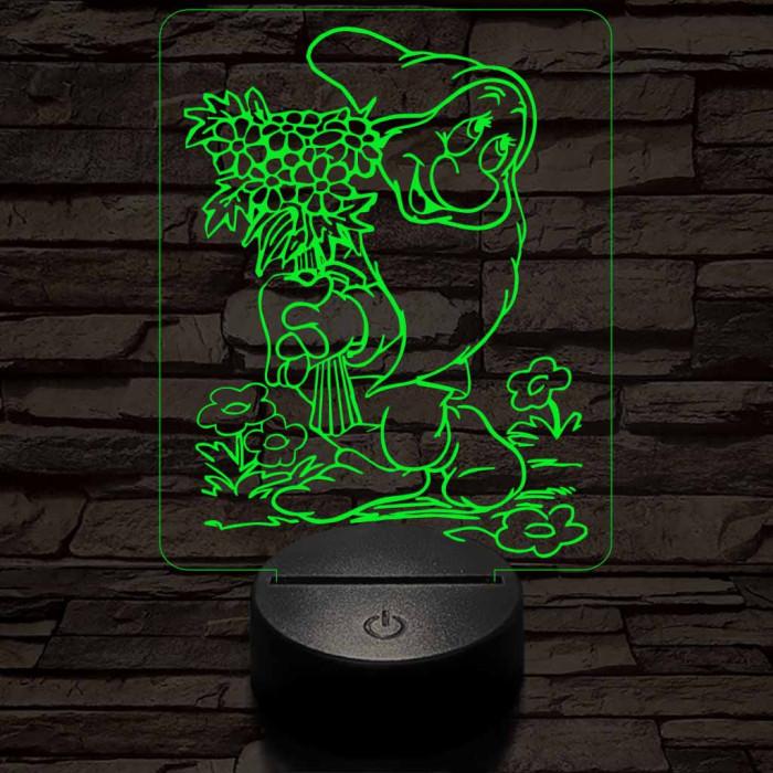 Szende Törpe 7 színű 3D led lámpa