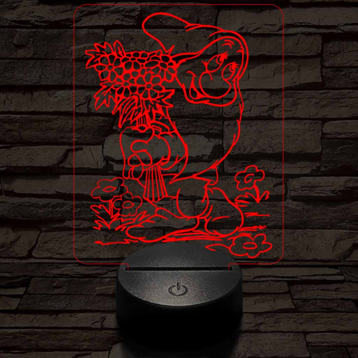 Szende Törpe 7 színű 3D led lámpa