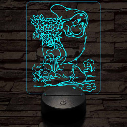 Szende Törpe 7 színű 3D led lámpa