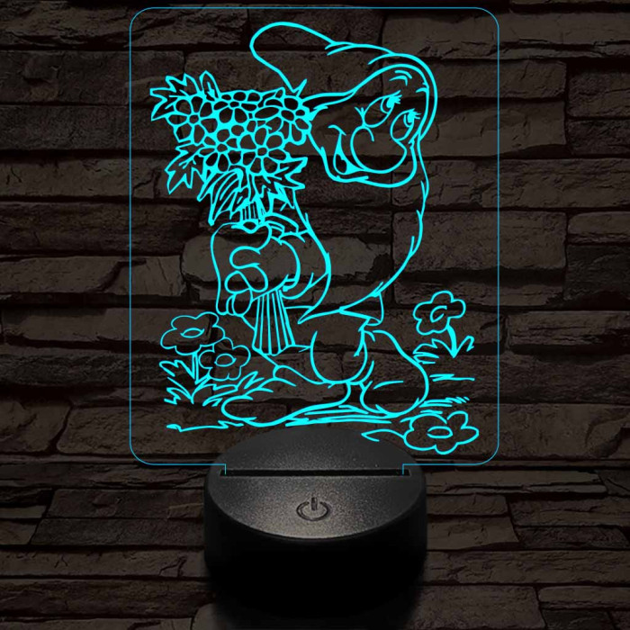 Szende Törpe 7 színű 3D led lámpa