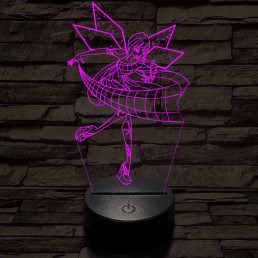 Tündér harcos lány 3D led lámpa