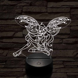 Tündér lány pihen 3D led lámpa