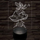 Tündér lány varázsol 3D led lámpa