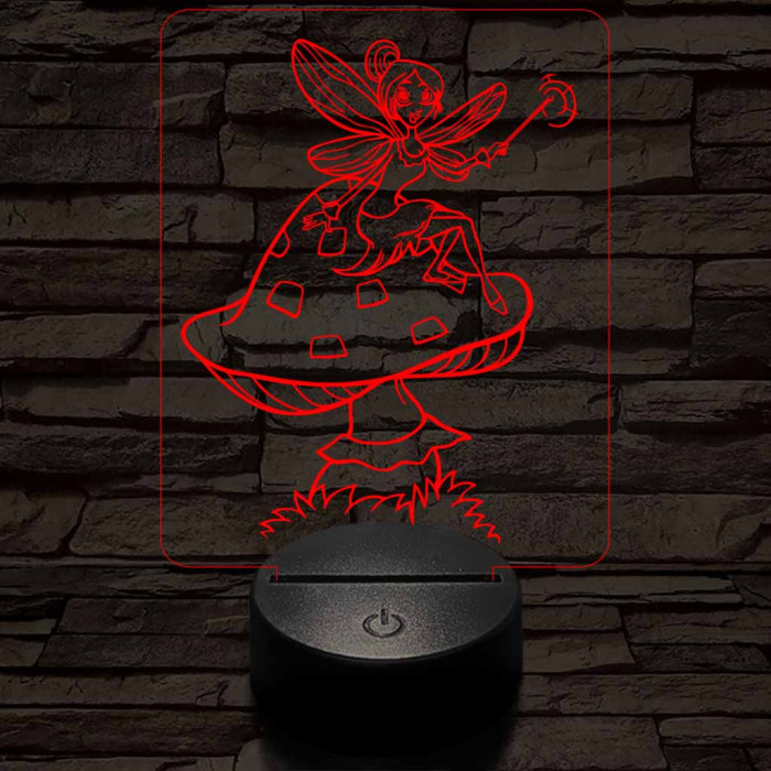 Tündér lány varázsol 3D led lámpa