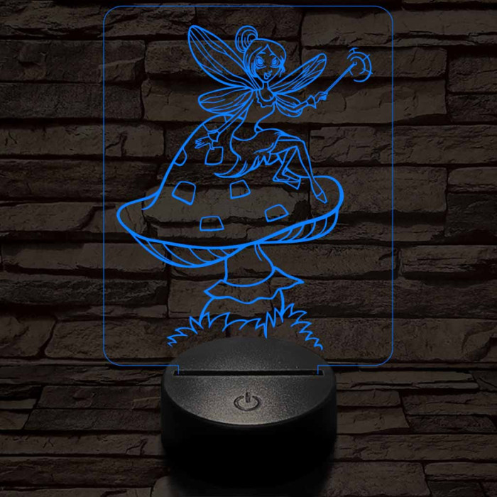 Tündér lány varázsol 3D led lámpa