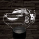 Villám McQueen 7 színű 3D led lámpa