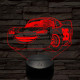 Villám McQueen 7 színű 3D led lámpa