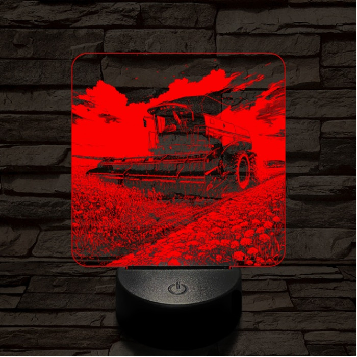 Kerti traktor 7 színű valósághű 3D led lámpa