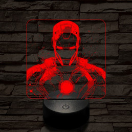 Menő vashős 7 színű valósághű 3D led lámpa