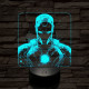 Menő vashős 7 színű valósághű 3D led lámpa